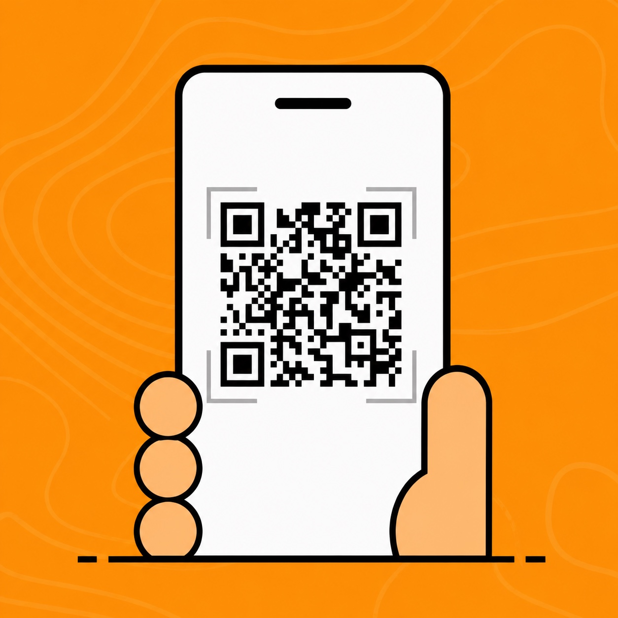 Mẫu điện thoại cầm mã QR